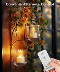 Battery Operated Flameless LED Tea Lights With Remote Control 12 Pack Warm White Votive Candles illuminating wall decor