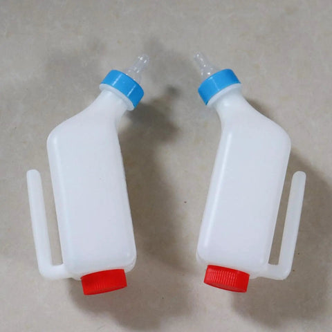 Two Heavy Duty Lamb Feeding Bottles With Super Soft Nipple For Chill Weaning And Straight Up Nutrition Tracking Clutch