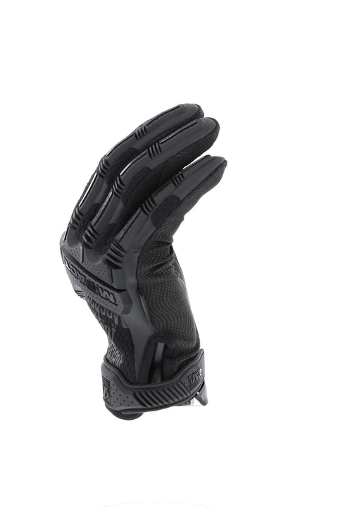 M-Pact 0.5mm High-Dexterity Covert Tactical Work Gloves with Touchscreen Capability in all black, showing side view.