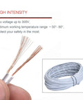 20 Meter Long 20AWG 2 Pin LED Strip Extension Cable For Single Color 3528 5050 Lights, 2 Wire Parallel, White Jacket