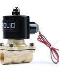 Half Inch Brass Electric Solenoid Valve 24 VAC Normally Closed For Air Water Non Potable NBR Seal Corrosion Resistant Weldable