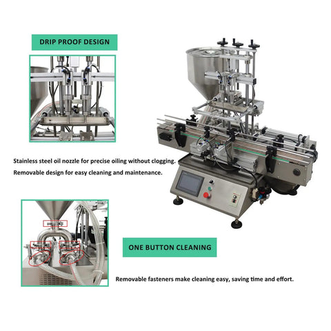 Heavy Duty Automatic Paste Filling Machine With Integrated Conveyor Belt And Dual Piston Nozzles 50L Hopper, features stainless steel design.