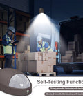 Outdoor LED Emergency Light With Battery Backup Photocell Sensor Self Test Diagnostics Aluminum Exterior Waterproof