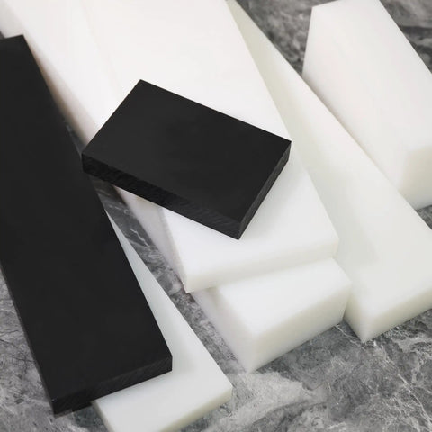 HDPE Tapping Block Two Pack Three Quarter Inch Thick Twelve Inch Long Three Inch Wide High Density Plastic For Machining And DIY Projects Durable Black Two Piece Set Hard Solid Tapping Block For Precision Work Great For Home Workshop Renovations multiple blocks