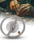 Budget Friendly NH38 NH39 Movement Balance Wheel With Hairspring For Automatic Watch Repair And Maintenance Simple Installation Durable Silver Metal Grade on workbench