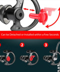 Installation steps for Triple Flanged Silicone Earpiece Earmold Earbud Earplug Black Medium Pack Of Four For Comfy Listening in Coil Tube