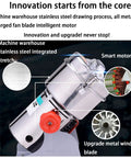 Close-up view of 700G High Speed Electric Spice and Grain Grinder Mill showcasing stainless steel construction and motor details