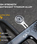 Out Front Bike Computer Mount For Garmin Edge And Most Watches With Three Bases, Titanium Alloy, close-up view