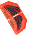 Top Tier 30 Piece Hex Wrench Set With Inch And Metric Combo For Heavy Duty Furniture Assembly Home Repairs And Pro Use High Strength 45 Steel Long Short Arm Tool Kit, orange case