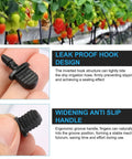 50 Pieces Drip Irrigation End Plugs One Fourth Inch Barbed Tubing End Caps Kit in use with strawberries and detailed view