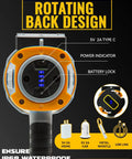 Ultra Bright Waterproof Boat Spotlight Handheld Flashlight, IP67 Submersible With 1148ft Long Range, rotating back design