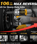 Cordless 20V Impact Wrench Compatible With DeWalt Battery 1500 Nm Breakaway Torque Brushless tool removing tire bolts