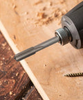 Close-up of Five Sixteenth By Thirty Six Right Hand Thread Tap in drill, heavy duty high speed steel for metalworking