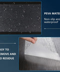 Non Slip Stair Treads 4x24 Inches, 15 Pack Transparent Anti Slip Strips showing waterproof PEVA material and easy removal feature