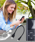 Compact Portable MP3 Player With 1.8 Inch LCD Display, earphones, and USB cable