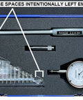 Accusize dial bore gauge set, 2–6 in range with 6 in stem, blue case, front view