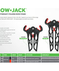 Bow Jack Folding Bow Stand For Bowhunting Easy Carry Portable Lightweight Durable Field And Range Support with models TG394BR and TG395BR