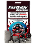 FastEddy Bearings ceramic sealed bearing kit for Traxxas Slash 2WD; silver metal bearings