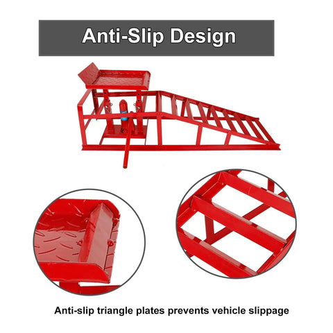 Heavy Duty 10,000 Lb Car Ramps Two Pack Portable Adjustable Lift Ramps Perfect For Quick Oil Changes Ideal For SUVs And Light-Duty Trucks Slip-Resistant Safety Design Lift Height From 9.8 To 15 Inches