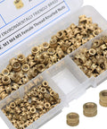Brass Heat Set Threaded Inserts Kit M3 M4 M5 Knurled Female Threads For Plastic And 3D Printing Components, 300 Pcs Assortment in box