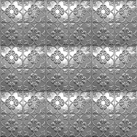 2x2 Ft Tin Plated Steel Nail Up Wall And Ceiling Panels Unfinished 12 Pack with floral embossed pattern, ready to paint today