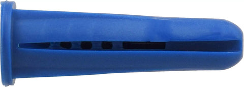 Blue Conical Plastic Wall Anchors 100 Pcs For Drywall Plaster Concrete Brick And Block Size 10 To 12 X 1 Inch Expansion Anchors For Quick