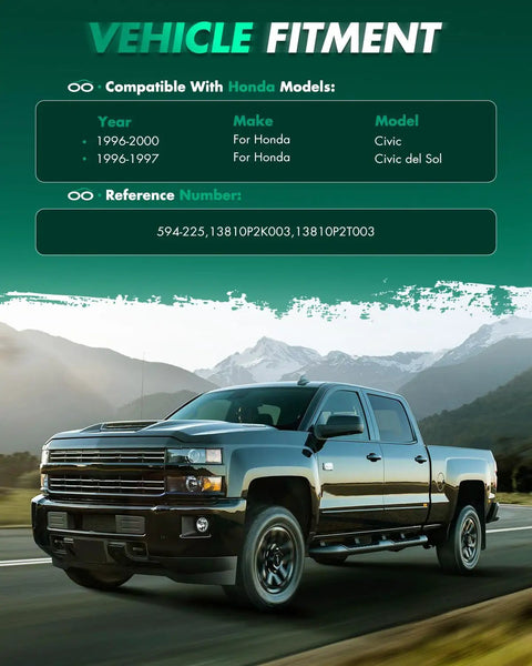 Vehicle fitment details for Engine Harmonic Balancer 594 225 For Honda Civic And Civic Del Sol 1996 To 2000 And 1996 To 1997 Del Sol
