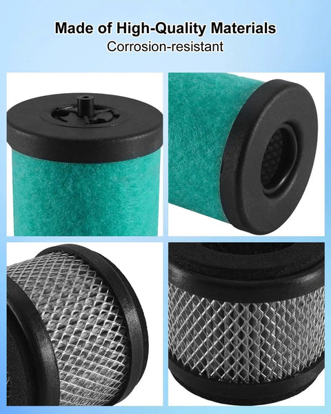 Premium Vacuum Oil Mist Filter And Odor Element Kit for Edwards RV12 RV8 RV5 RV3 showing close-up of filter materials A22304198 A22304079