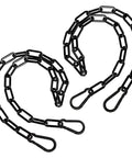 Two Pack 39 Inch Stainless Steel Yoga Hammock Chains, Heavy Duty 660 Lb Capacity, 3 Mm Thick Black Chains With 5 By 2.5 Cm Hooks