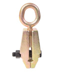 Front view of Self Tightening 5 Ton Auto Body Pull Clamp for Frame Repair, Small Mouth Grip, 10,000 Lb Capacity, bronze.