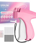 Clothing Stitch Gun Quick Fixer For Dresses And Garments With 6 Needles And 4,000 Fasteners, 2,000 Black And 2,000 White in rose red