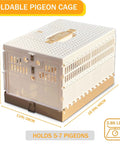Folding Bird Cage For Pigeons And Small Pets Portable Travel Training Cage with Three Door Design, ABS Plastic, Size 48x28cm