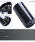 161-193 UF Round Motor Start Capacitor 110-125V AC 50/60Hz Universal Fit, showing top terminals and cylindrical shape