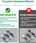 Heavy Duty 285 Piece Camlock Furniture Connector Kit with Dowel Pins and Locknuts for cabinet and drawer repair.