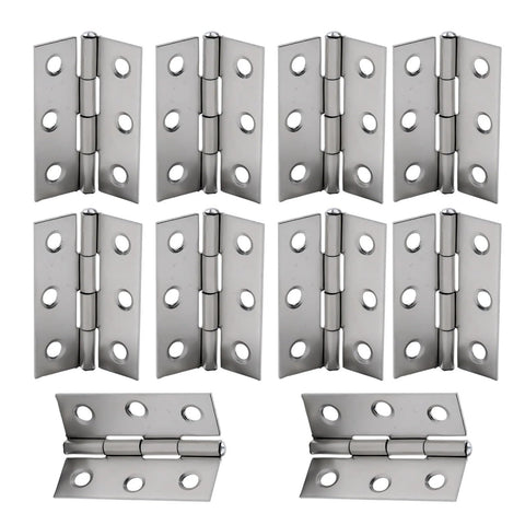 Rotating Concealed Hinges Set 10 Pieces Stainless Steel Door Connectors Bearings For Furniture Bookcase Window Cabinet Fittings