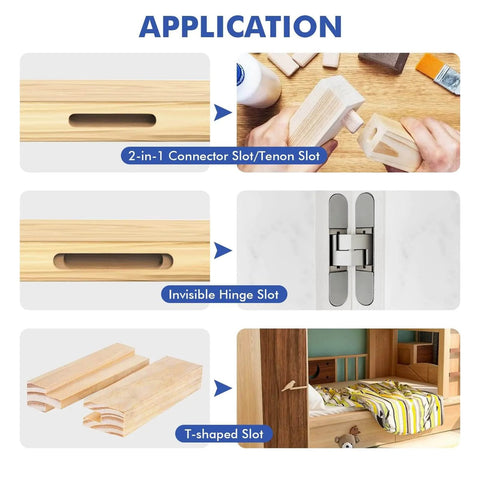 2 In 1 Invisible Fastener Slotting Bracket Mortise And Tenon Jig for woodworking slots and hidden fastener applications.