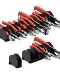 Heavy Duty Modular Plier Organizer For Tool Box Drawers, Custom Cut Slots, Hella Sturdy Garage Storage Solution That Keeps Your Workbench Totally Sweet And Solid with pliers arranged in black rack.