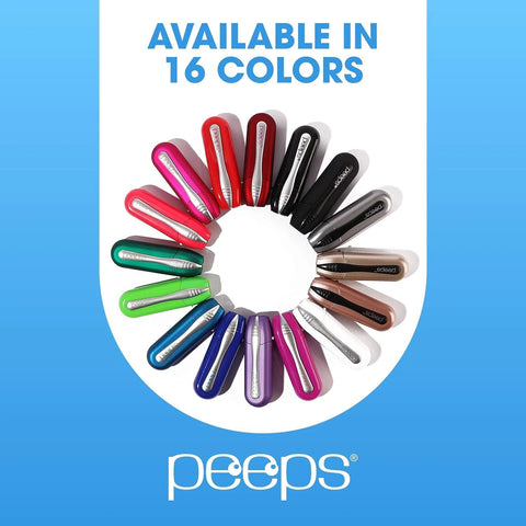 Peeps eyeglass lens cleaners ring in 16 colors; carbon microfiber tech.