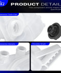 Expansion tank details with cap, connectors, and throttle shaft for Front Engine Coolant Reservoir And Radiator Expansion Tank With Surge Cap Replaces 603382 For Ford Vehicles.