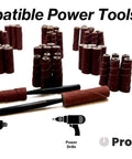 62 Piece Abrasive Spiral Roll Sander Kit With Cone And Cylinder Shapes For Metal Wood Stainless Fiberglass Welds And Engine Porting