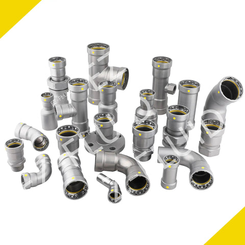 Heavy Duty 2 Inch Press X Press Gas Carbon Steel Slip Coupling With Hnbr Seal assorted fittings for steel gas lines.