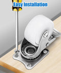 Fixhando 2-inch stainless steel caster wheels set of 4 with PA wheels, swivel, anti-rust for furniture