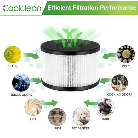 Two Pack Replacement Filters For BS 03 Air Purifier Works With Part U Part X And Slevoo BS 03 3 In 1 Filtration With HEPA Filter