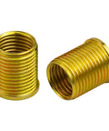 Gold metal inserts part of Thread Repair Tool Kit For M12x1.25 Inserts And M14x1.25 Tap, Metal Helicoil Set For Engine And Diesel Generator Repairs