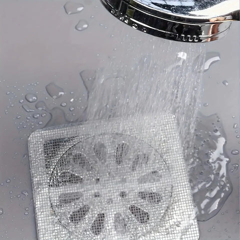 20 Pack Disposable Shower And Kitchen Drain Hair Catchers Keep Your Pipes Snatched With Dope Anti Clog Mesh Guards catching water.