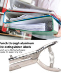 Heavy Duty 6mm Round Hole Punch for Paper ID Cards PVC Cards and Badge Photos Stainless Steel Handheld Single Circle Punch