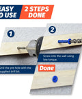 Step-by-step installation of 3/16 By 1-1/4 Concrete Screws With 5/32 Drill Bit, Flat Head Masonry Anchors For Brick