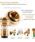 Vacuum Breaker Replacement For Outdoor Faucets And Hydrants, Brass Anti-Siphon Backflow Preventer, Model 50HA-BR close-up view