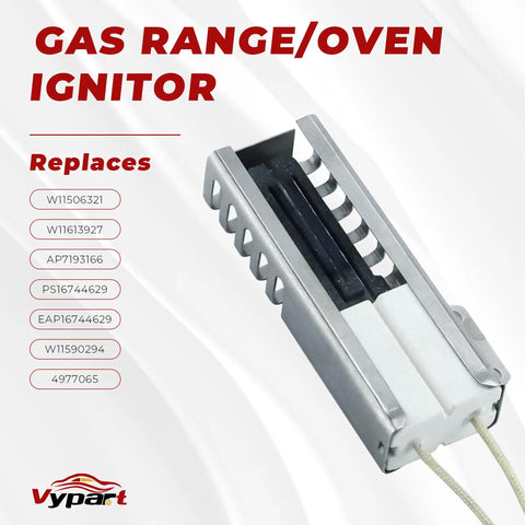Plug And Play Gas Range Oven Igniter Replacement for Common Gas Ovens with Ceramic and Stainless Steel Cover