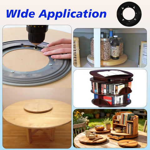Six Pack 8 Inch Lazy Susan Bearings Heavy Duty Turntable Plate Five Sixteenths Inch Thick Swivel for tables and shelves